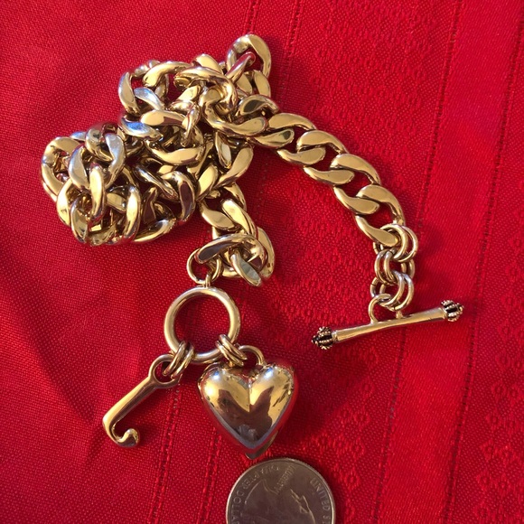 NWOT Vintage Juicy Couture Puffy Heart Banner Necklace - Picture 6 of 6